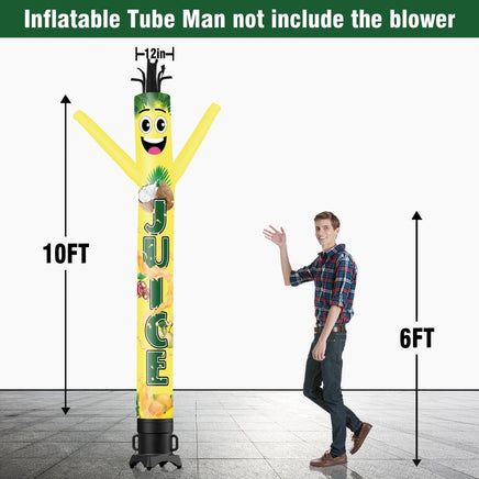 6 10 15 20FT Tall Juice Waving Inflatable Tube Man(Blower Not Included) - goodeny