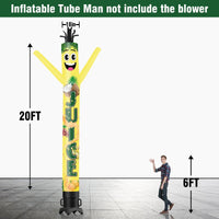 6 10 15 20FT Tall Juice Waving Inflatable Tube Man(Blower Not Included) - goodeny