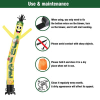 6 10 15 20FT Tall Juice Waving Inflatable Tube Man(Blower Not Included) - goodeny