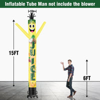 6 10 15 20FT Tall Juice Waving Inflatable Tube Man(Blower Not Included) - goodeny