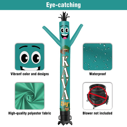 6 10 15 20FT Tall Kava Bar Waving Inflatable Tube Man(Blower Not Included) - goodeny