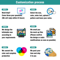 6 10 15 20FT Tall Kava Bar Waving Inflatable Tube Man(Blower Not Included) - goodeny