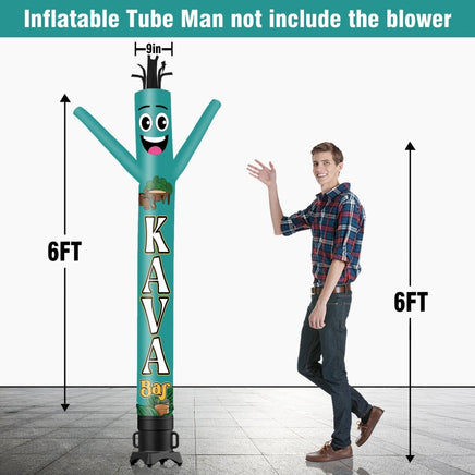 6 10 15 20FT Tall Kava Bar Waving Inflatable Tube Man(Blower Not Included) - goodeny