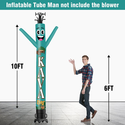 6 10 15 20FT Tall Kava Bar Waving Inflatable Tube Man(Blower Not Included) - goodeny