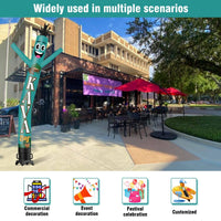 6 10 15 20FT Tall Kava Bar Waving Inflatable Tube Man(Blower Not Included) - goodeny