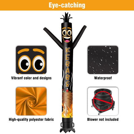6 10 15 20FT Tall Kebabs Waving Inflatable Tube Man(Blower Not Included) - goodeny