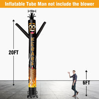 6 10 15 20FT Tall Kebabs Waving Inflatable Tube Man(Blower Not Included) - goodeny