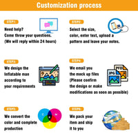 6 10 15 20FT Tall Kebabs Waving Inflatable Tube Man(Blower Not Included) - goodeny