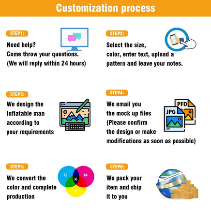 6 10 15 20FT Tall Kebabs Waving Inflatable Tube Man(Blower Not Included) - goodeny