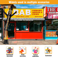 6 10 15 20FT Tall Kebabs Waving Inflatable Tube Man(Blower Not Included) - goodeny