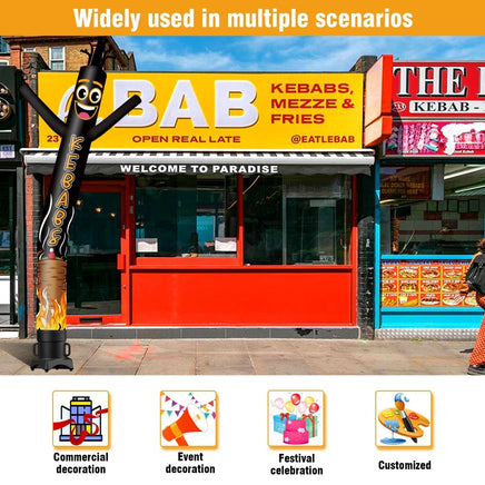 6 10 15 20FT Tall Kebabs Waving Inflatable Tube Man(Blower Not Included) - goodeny