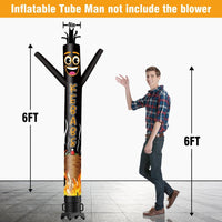 6 10 15 20FT Tall Kebabs Waving Inflatable Tube Man(Blower Not Included) - goodeny