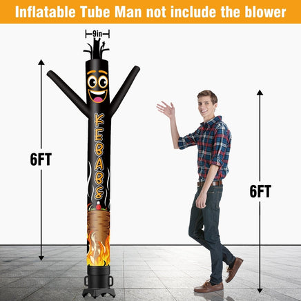 6 10 15 20FT Tall Kebabs Waving Inflatable Tube Man(Blower Not Included) - goodeny