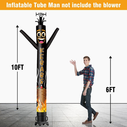 6 10 15 20FT Tall Kebabs Waving Inflatable Tube Man(Blower Not Included) - goodeny
