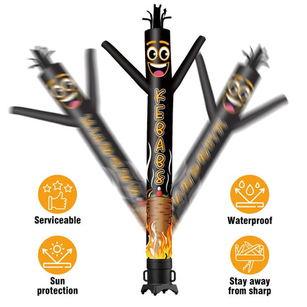 6 10 15 20FT Tall Kebabs Waving Inflatable Tube Man(Blower Not Included) - goodeny