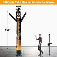 6 10 15 20FT Tall Kebabs Waving Inflatable Tube Man(Blower Not Included) - goodeny
