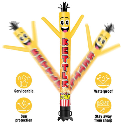 6 10 15 20FT Tall Kettle Corn Waving Inflatable Tube Man(Blower Not Included) - goodeny