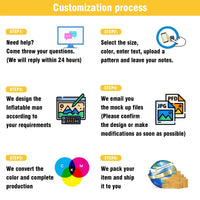 6 10 15 20FT Tall Kettle Corn Waving Inflatable Tube Man(Blower Not Included) - goodeny