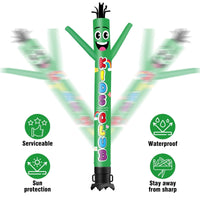 6 10 15 20FT Tall Kids Club Waving Inflatable Tube Man(Blower Not Included) - goodeny