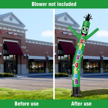 6 10 15 20FT Tall Kids Club Waving Inflatable Tube Man(Blower Not Included) - goodeny