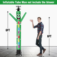 6 10 15 20FT Tall Kids Club Waving Inflatable Tube Man(Blower Not Included) - goodeny