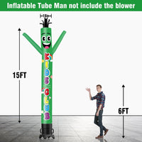 6 10 15 20FT Tall Kids Club Waving Inflatable Tube Man(Blower Not Included) - goodeny
