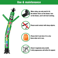 6 10 15 20FT Tall Kids Club Waving Inflatable Tube Man(Blower Not Included) - goodeny