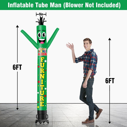 6 10 15 20FT Tall Kids Furniture Waving Inflatable Tube Man(Blower Not Included) - goodeny