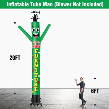 6 10 15 20FT Tall Kids Furniture Waving Inflatable Tube Man(Blower Not Included) - goodeny