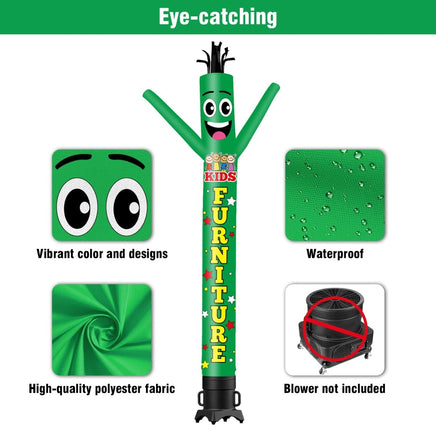 6 10 15 20FT Tall Kids Furniture Waving Inflatable Tube Man(Blower Not Included) - goodeny