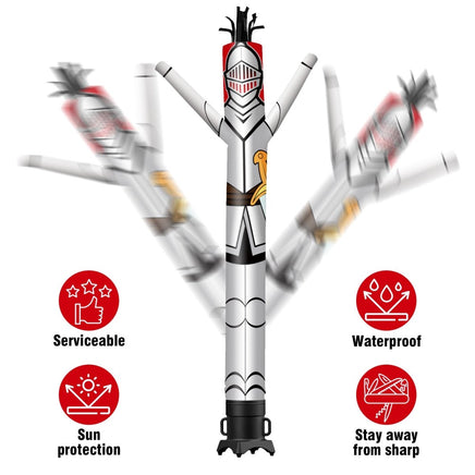 6 10 15 20FT Tall Knight Waving Inflatable Tube Man(Blower Not Included) - goodeny