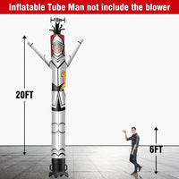 6 10 15 20FT Tall Knight Waving Inflatable Tube Man(Blower Not Included) - goodeny