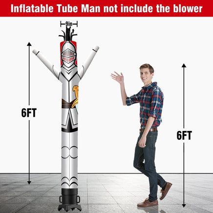 6 10 15 20FT Tall Knight Waving Inflatable Tube Man(Blower Not Included) - goodeny