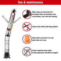 6 10 15 20FT Tall Knight Waving Inflatable Tube Man(Blower Not Included) - goodeny