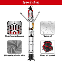 6 10 15 20FT Tall Knight Waving Inflatable Tube Man(Blower Not Included) - goodeny