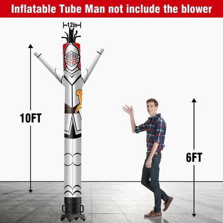 6 10 15 20FT Tall Knight Waving Inflatable Tube Man(Blower Not Included) - goodeny
