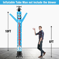 6 10 15 20FT Tall Laundromat Waving Inflatable Tube Man(Blower Not Included) - goodeny