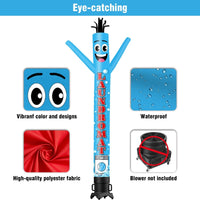 6 10 15 20FT Tall Laundromat Waving Inflatable Tube Man(Blower Not Included) - goodeny