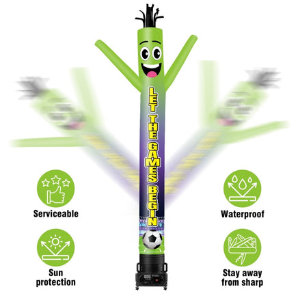 6 10 15 20FT Tall Let Games Begin Waving Inflatable Tube Man(Blower Not Included) - goodeny
