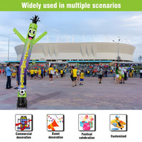 6 10 15 20FT Tall Let Games Begin Waving Inflatable Tube Man(Blower Not Included) - goodeny