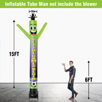 6 10 15 20FT Tall Let Games Begin Waving Inflatable Tube Man(Blower Not Included) - goodeny