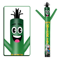 6 10 15 20FT Tall Let's Kick It Waving Inflatable Tube Man(Blower Not Included) - goodeny