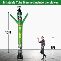 6 10 15 20FT Tall Let's Kick It Waving Inflatable Tube Man(Blower Not Included) - goodeny