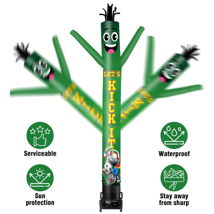 6 10 15 20FT Tall Let's Kick It Waving Inflatable Tube Man(Blower Not Included) - goodeny