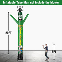 6 10 15 20FT Tall Let's Kick It Waving Inflatable Tube Man(Blower Not Included) - goodeny