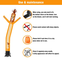 6 10 15 20FT Tall Lion Waving Inflatable Tube Man(Blower Not Included) - goodeny