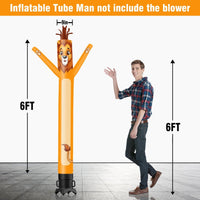 6 10 15 20FT Tall Lion Waving Inflatable Tube Man(Blower Not Included) - goodeny