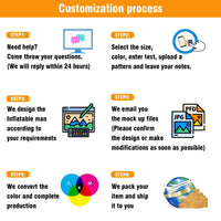 6 10 15 20FT Tall Lion Waving Inflatable Tube Man(Blower Not Included) - goodeny