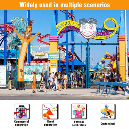 6 10 15 20FT Tall Lion Waving Inflatable Tube Man(Blower Not Included) - goodeny