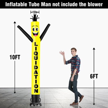 6 10 15 20FT Tall Liquidation Waving Inflatable Tube Man(Blower Not Included) - goodeny